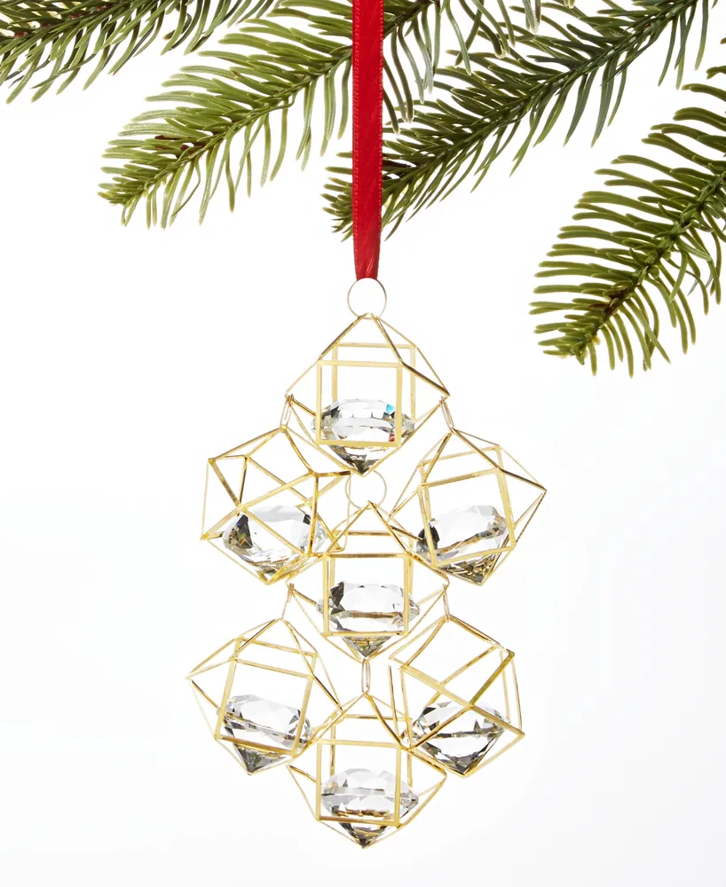 Holiday Lane Shine Bright Gold Shape Ornament, Exclusively at Macy's