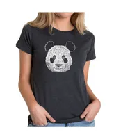 Women's Premium Word Art T-Shirt - Panda Face