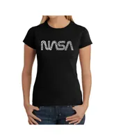 Women's Word Art T-Shirt - Worm Nasa