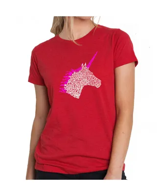 Women's Premium Word Art T-Shirt - Unicorn