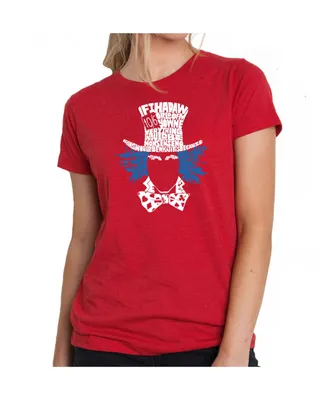 Women's Premium Word Art T-Shirt - The Mad Hatter