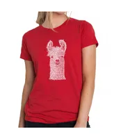 Women's Premium Word Art T-Shirt - Llama