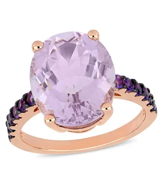 Pink Amethyst (7-7/8 ct.t.w.) Ring 18k Rose Gold over Sterling Silver
