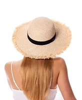 Epoch Hats Company Raffia Straw Raw Edge Floppy Hat