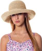 Angela & William Raffia Roll Up Brim Sun Cloche Hat