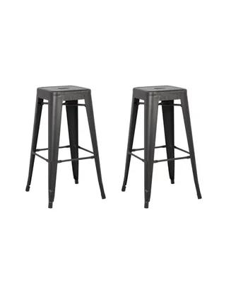 Ac Pacific Backless Industrial Metal Bar Stool