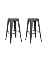 Ac Pacific Backless Industrial Metal Bar Stool