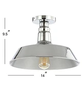 Jonathan Y Cassidy 14" Metal Led Semi-Flush mount