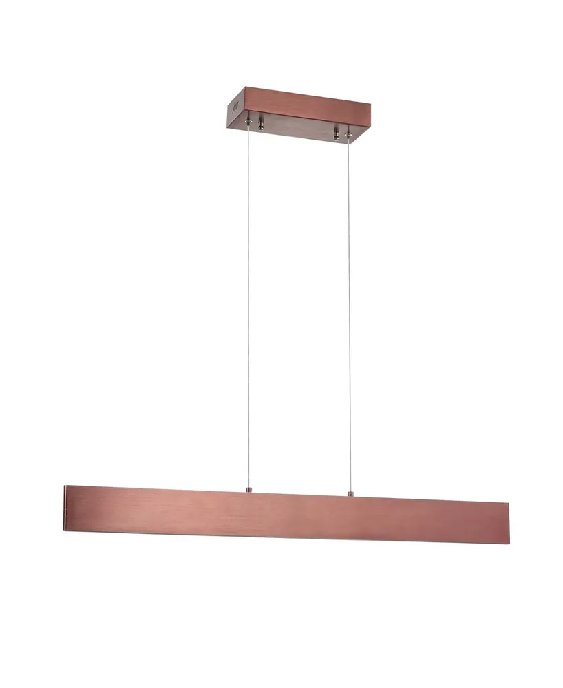 Jonathan Y Draper 32" Dimmable Adjustable Integrated Led Metal Linear Pendant