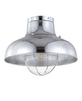 Jonathan Y Cameron 13" Metal Led Semi-Flush Mount