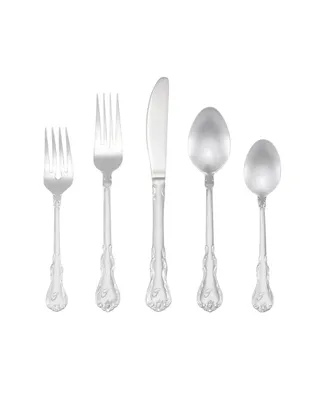 Riverridge Bouquet 46 Piece Monogrammed Flatware Set - T, Service for 8