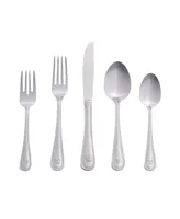 Riverridge Beaded 46 Piece Monogrammed Flatware Set - W, Service for 8