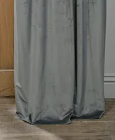 Half Price Drapes Natural Grey Signature Velvet Blackout Curtain