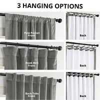 Half Price Drapes Silver Grey Signature Velvet Blackout Curtain