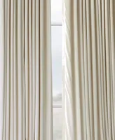 Half Price Drapes Ivory Signature Extra Wide Velvet Blackout Curtain