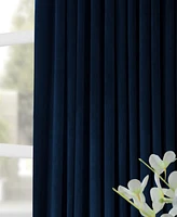 Half Price Drapes Midnight Blue Signature Extra Wide Velvet Blackout Curtain