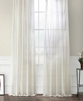 Half Price Drapes Gardenia Textured Faux Linen Sheer Curtain
