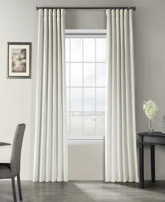Half Price Drapes Mist Greige Vintage Textured Faux Dupioni Silk Curtain