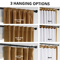 Half Price Drapes Amber Gold Signature Velvet Blackout Curtain