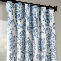 Half Price Drapes Tea Time China Blue Floral Room Darkening Curtain
