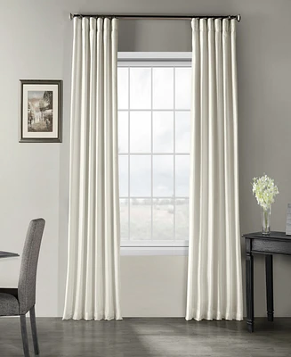 Half Price Drapes Off White Vintage Textured Faux Dupioni Silk Curtain