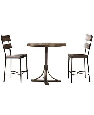 Jennings 3-Piece Counter Height Dining Set with Non-Swivel Counter Height Stools