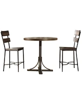 Jennings 3-Piece Counter Height Dining Set with Non-Swivel Counter Height Stools