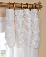 Half Price Drapes Eggshell Ruched Solid Faux Silk Taffeta Room Darkening Curtain