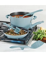 Rachael Ray Sky Blue Tools and Gadgets Lazy Chop and Stir, Flexi Turner, and Scraping Spoon Set