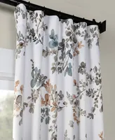 Half Price Drapes Antique Elm Floral Room Darkening Curtain