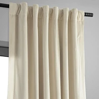 Half Price Drapes Neutral Ground Signature Velvet Blackout Curtain