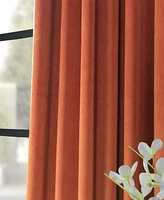 Half Price Drapes Burnt Pumpkin Signature Velvet Blackout Curtain