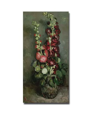 Vincent van Gogh 'Vase of Hollyhocks, 1886' Canvas Art - 47" x 24"