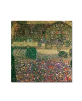 Gustav Klimt 'Country House' Canvas Art - 35" x 35"