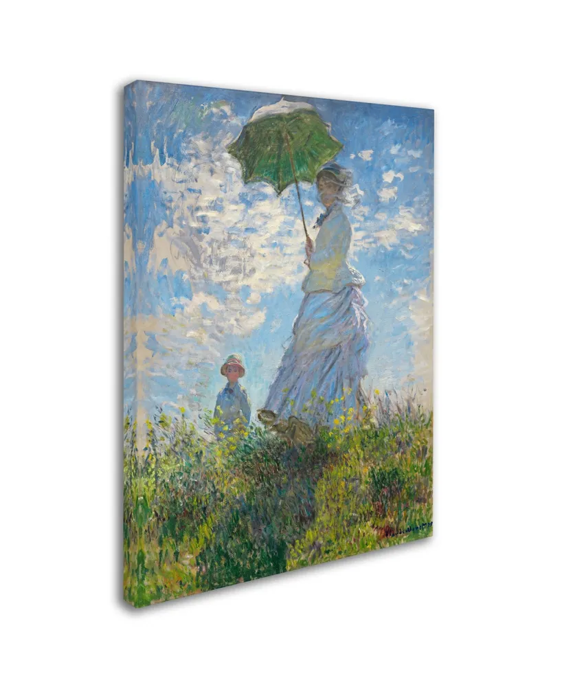 Claude Monet 'Woman With a Parasol 1875' Canvas Art - 32" x 24"