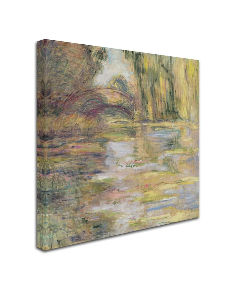 Claude Monet 'Waterlily Pond The Bridge' Canvas Art - 35" x 35"