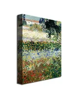 Vincent Van Gogh 'Garden in Bloom' Canvas Art - 47" x 30"