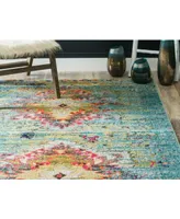 Bayshore Home Brio Bri9 Turquoise 8' x 10' Area Rug