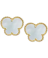 Effy Mother-of-Pearl Butterfly Stud Earrings in 14k Gold
