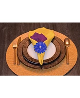 Vibhsa Blue Pearl Flower Napkin Ring