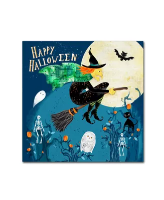 Lisa Powell Braun 'Halloween Witch' Canvas Art - 14" x 14"