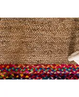 Bayshore Home Chindi Border Chb2 Natural 8' x 10' Area Rug