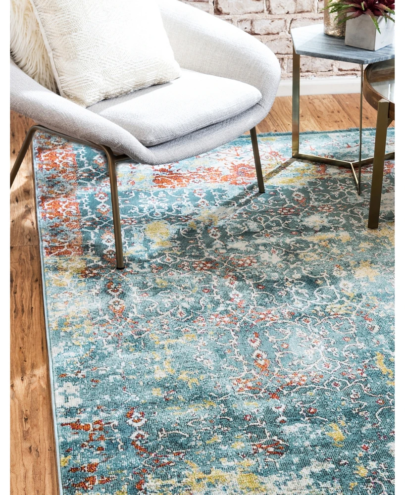 Bayshore Home Kenna Ken8 Teal 8' 4" x 10' Area Rug