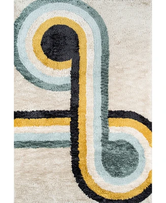Novogratz Retro Ret-3 Blue 5' x 7'6" Area Rug