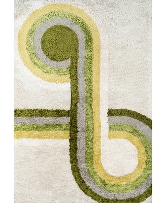 Novogratz Retro Ret-3 Green 5' x 7'6" Area Rug
