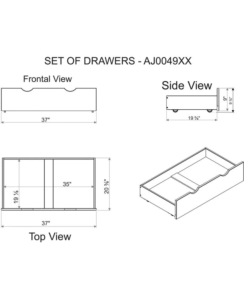 Aurora Twin Bed With Storage Drawers