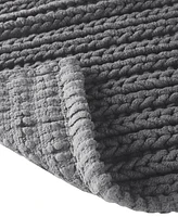 Madison Park Lasso Yarn-Dyed Cotton Chenille Bath Rug