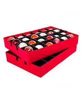 Santa's Bag 2 Tray Christmas Ornament Storage Box with Dividers