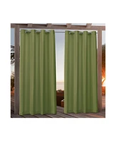 Nicole Miller Canvas Indoor/Outdoor Grommet Top 54" X 108" Curtain Panel Pair