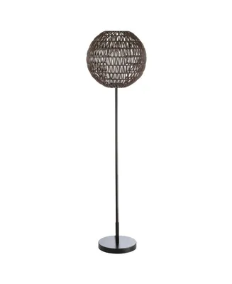 Jonathan Y Bea 61" Outdoor Woven Globe Led Floor Lamp